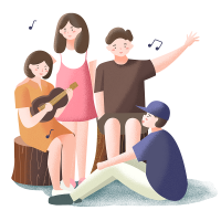 —Pngtree—four people sing dancing playing_3952289